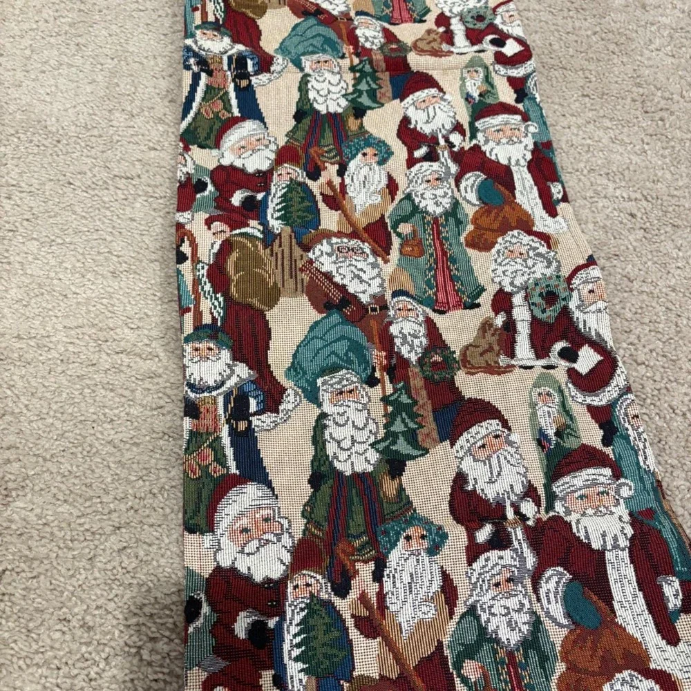 Festive Santa Claus Tapestry Christmas Holiday Table Runner‎ Approx 70x12.5